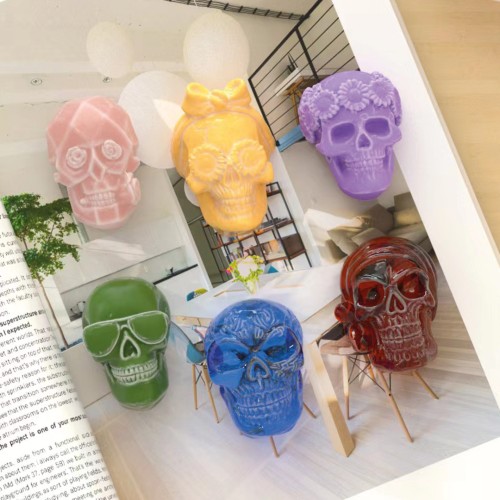 Epoksi Cadılar Bayramı Model Kuru Kafa Kafatası Kalıbı Silikon GT9551