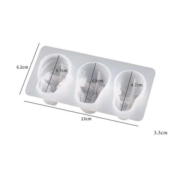 Epoksi Cadılar Bayramı Model Kuru Kafa Kafatası Kalıbı Silikon GT9551