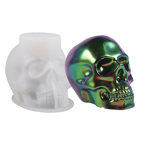 Epoksi Büyük Boy Kuru Kafa Kafatası Kalıbı Silikon 11.2x7.6cm GT9547