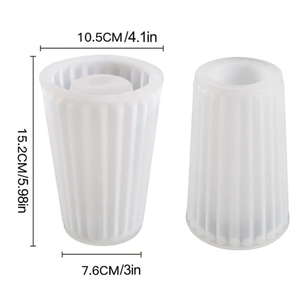 Epoksi Vazo Kalıbı Beton Taş Tozu Vazo Mumluk Kalıbı Silikon GT9605 10.5x15.2cm Epoksi Vazo Kalıbı Beton Taş Tozu Vazo Mumluk Kalıbı Silikon GT9605 10.5x15.2cm