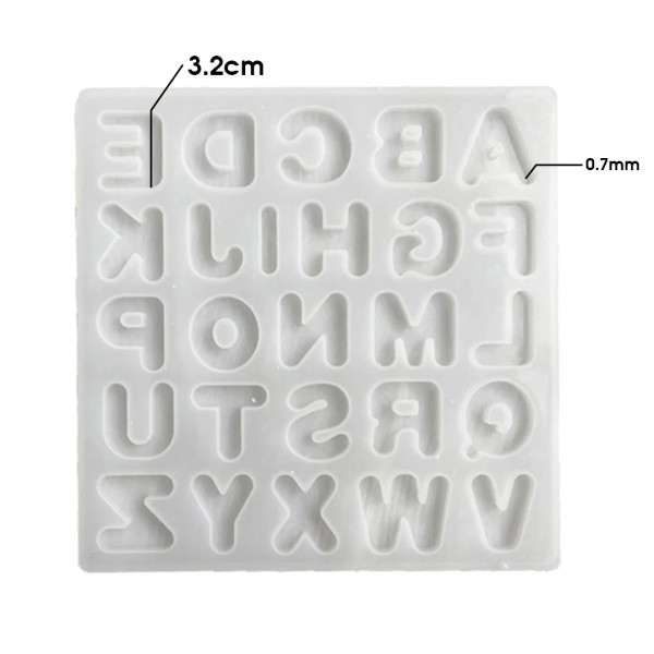 Epoksi Bubble Harf Kalıbı Orta Boy Harf Boyutu 3.2cm GT9354