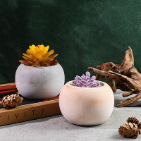 Epoksi Yuvarlak Beton Saksı ve Mumluk Silikon Kalıbı 9.5x6.5cm
