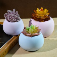Epoksi Yuvarlak Beton Saksı ve Mumluk Silikon Kalıbı 9.5x6.5cm