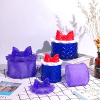 Epoksi Pasta Temalı Fiyonk Model Takı Kutusu  Taş Tozu Mücevher Saklama Kutusu Kalıbı Silikon 15x14.5cm