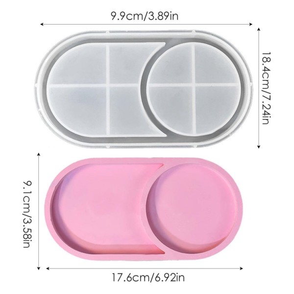 Epoksi Oval Tabak Kalıbı Bölmeli Taş Tozu Oval Tabak Kalıbı Silikon 18.4x9.9cm Epoksi Oval Tabak Kalıbı Bölmeli Taş Tozu Oval Tabak Kalıbı Silikon 18.4x9.9cm