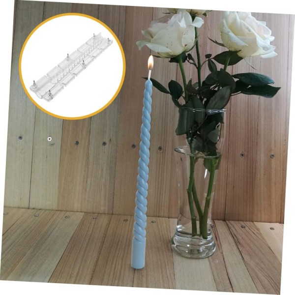 Poli Karbon Mum Kalıbı Şamdanlık Uzun Burgulu 31cm