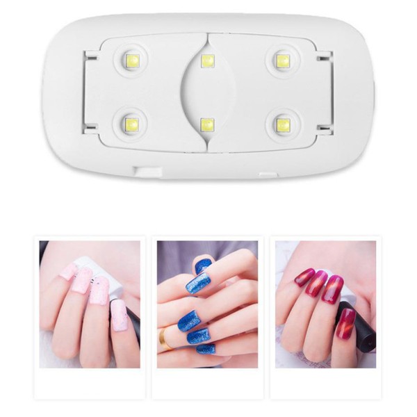 Suni Mini Uvled Nail Lamp Epoksi Uv Kurutucu Oje Kurutucu Makine Beyaz 6W Max