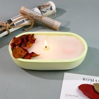 Epoksi Oval Kase Mumluk Beton Saksı Taş Tozu Kase Kalıbı Silikon 17.5x10cm