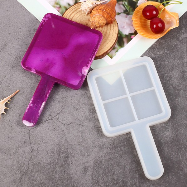 Epoksi Ayna Kalıbı Saplı El Aynası Kalıbı Silikon Kare Model 16.5x9.5cm Epoksi Ayna Kalıbı Saplı El Aynası Kalıbı Silikon Kare Model 16.5x9.5cm