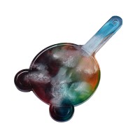 Epoksi Ayna Kalıbı Saplı El Aynası Kalıbı Silikon Ayıcık Model Ayna Yok 23.5x12.6cm