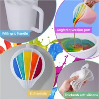 Epoksi Karıştırma Kabı Kalıbı Beaker Karıştırma Kabı Kalıbı 5 Bölmeli Silikon 500ML