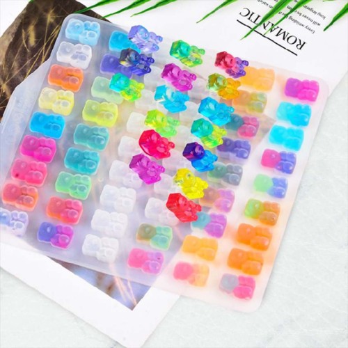 Epoksi Çoklu Jelibon Kalıbı Haribo Kalıbı Silikon 1.8x1cm