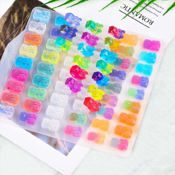 Epoksi Çoklu Jelibon Kalıbı Haribo Kalıbı Silikon 1.8x1cm
