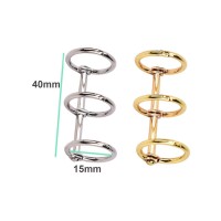 Epoksi Defter Kapağı Bağlantı Aparatı Defter Bağlama Metal Halka - Gold 2 Adet