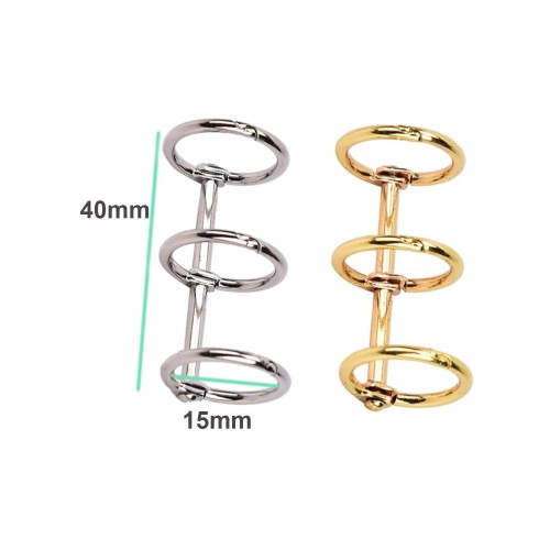 Epoksi Defter Kapağı Bağlantı Aparatı Defter Bağlama Metal Halka - Gold 2 Adet