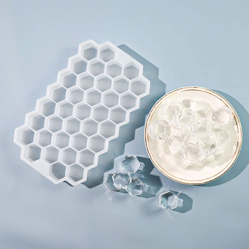Buz Dolabı Petek Buz Kalıbı Petek Buz Yapma Kapaklı Kalıbı Silikon 2.5x2cm