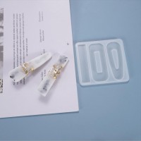 Epoksi Toka Kalıbı Oval Toka Kalıbı Dikdörtgen Toka Kalıbı Silikon 6.2cm
