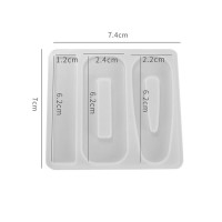 Epoksi Toka Kalıbı Oval Toka Kalıbı Dikdörtgen Toka Kalıbı Silikon 6.2cm