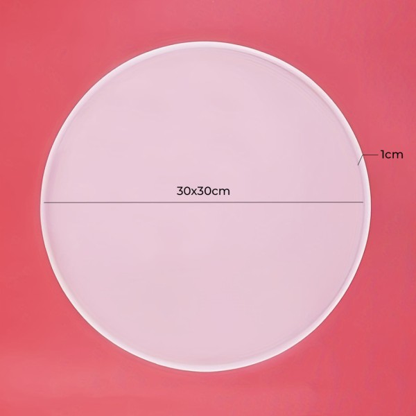 Epoksi Yuvarlak Tepsi Kalıbı Daire Tepsi Kalıbı Silikon 30cm