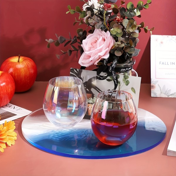 Epoksi Yuvarlak Tepsi Kalıbı Daire Tepsi Kalıbı Silikon 30cm