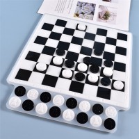 Epoksi Satranç Takımı Kalıbı Silikon Satranç Taş Kalıbı Silikon 26x26cm