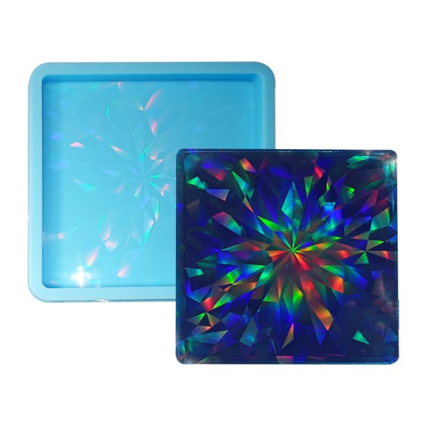 Epoksi Kare Bardak Altlığı Desenli Hologram Kalıbı Silikon 8.6x8.6cm GT9482 Epoksi Kare Bardak Altlığı Desenli Hologram Kalıbı Silikon 8.6x8.6cm GT9482