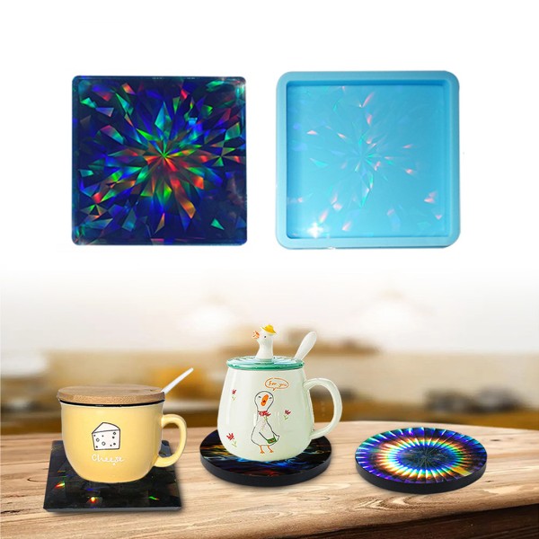 Epoksi Kare Bardak Altlığı Desenli Bardak Altı Hologram Kalıbı Silikon 8.6x8.6cm GT9483 Epoksi Kare Bardak Altlığı Desenli Bardak Altı Hologram Kalıbı Silikon 8.6x8.6cm GT9483