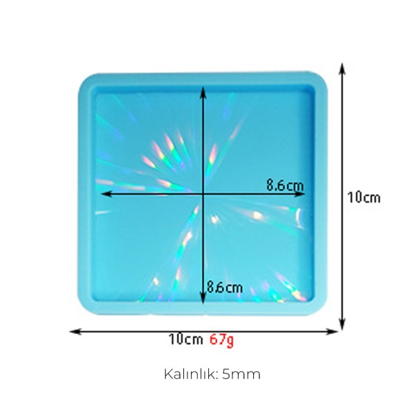 Epoksi Kare Bardak Altlığı Desenli Bardak Altı Hologram Kalıbı Silikon 8.6x8.6cm GT9483 Epoksi Kare Bardak Altlığı Desenli Bardak Altı Hologram Kalıbı Silikon 8.6x8.6cm GT9483