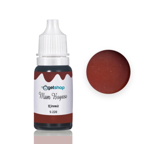 Mum Boyası Mum Renklendirici Boya Mum Sıvı Pigment 15ml - S220 Kiremit