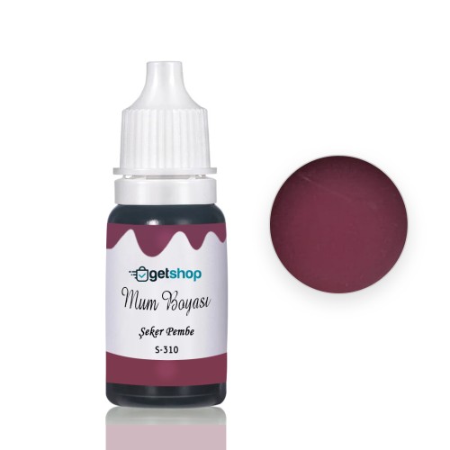Mum Boyası Mum Renklendirici Boya Mum Sıvı Pigment 15ml - S310 Şeker Pembe