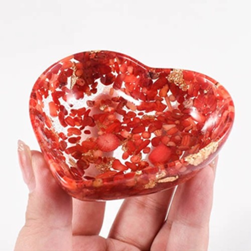Epoksi Çerezlik Kalıbı Taş Tozu Çerezlik Kalıbı Kalp Takı Kutusu Kalıbı Silikon 8.2x6.9x2.5cm