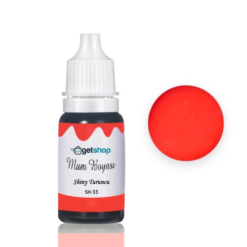 Mum Boyası Mum Renklendirici Boya Mum Sıvı Pigment 15ml - SH33 Shiny Turuncu