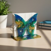 Epoksi Peçetelik Kalıbı Kelebek Desenli Peçetelik Kalıbı Silikon 9x9cm Epoksi Peçetelik Kalıbı Kelebek Desenli Peçetelik Kalıbı Silikon 9x9cm