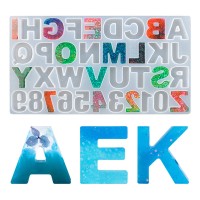 Epoksi Harf Kalıbı Alfabe Kalıbı Ters Model Harf Anahtarlık Kalıbı Silikon Orta Boy Harf Kalıbı Hediyeli