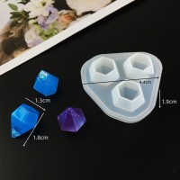 Epoksi Elmas Kolye Kalıbı Kristal Elmas Küpe Kalıbı Silikon 1.8x1.3cm