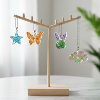 Epoksi Çoklu Kolye Kalıbı Mini Figürler Çoklu Anahtarlık Kalıbı Silikon