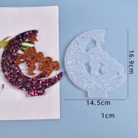 Epoksi Hayalet Kalıbı Masa Süsü Hayalet Kalıbı Cadılar Bayramı Kalıbı Silikon 16.9.14.5cm