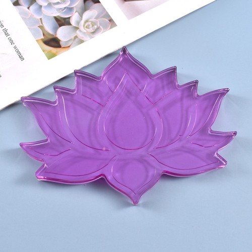 Epoksi Lotus Çiçek Bardak Altlığı Kalıbı Lotus Bardak Altı Kalıbı Silikon 15.2x12cm