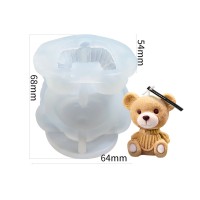 Epoksi Ayıcık Kalıbı Ayıcık Mum Kalıbı Taş Tozu Ayıcık Kalıbı Silikon 6.8x6.4cm