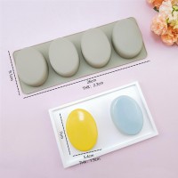 Sabun Kalıbı Oval Sabun Kalıbı Çoklu Oval Sabun Kalıbı Silikon 7.5.4cm GT793