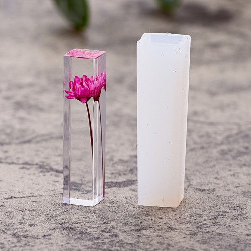Epoksi Kare Kolye Kalıbı Takı Kalıbı Silikon 5x1.5cm