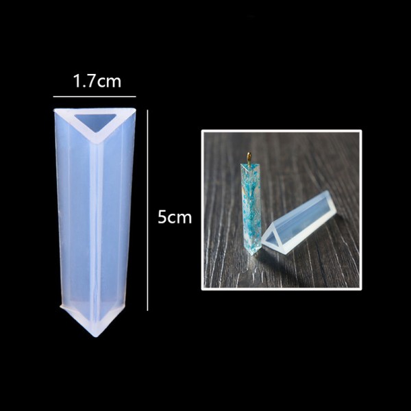 Epoksi Üçgen Kolye Kalıbı Takı Kalıbı Silikon 5x1.7cm Epoksi Üçgen Kolye Kalıbı Takı Kalıbı Silikon 5x1.7cm
