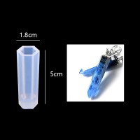Epoksi Altıgen Kolye Kalıbı Takı Kalıbı Silikon 5x1.5cm
