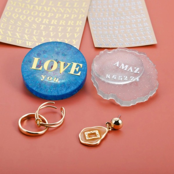 Epoksi Harf Sticker Çıkartmalı Sticker Harf Gold 45mm Epoksi Harf Sticker Çıkartmalı Sticker Harf Gold 45mm