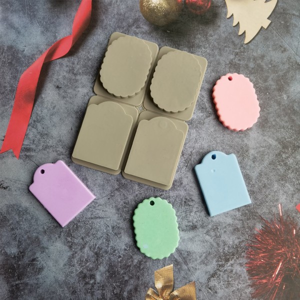 Sabun Kalıbı Oval Dalgalı Dikdörtgen Sabun Kalıbı Kalp Taş Tozu Kalıbı Silikon GT281