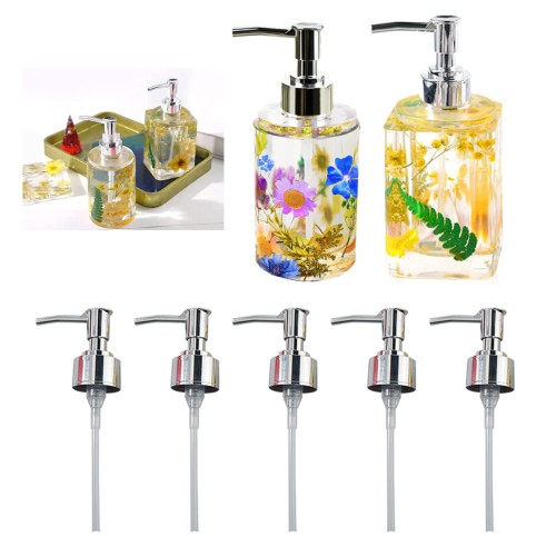 Sıvı Sabunluk Pompası Sıvı Sabunluk Pompa Aparatı Nikel - 5 Adet