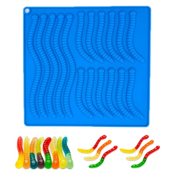 Epoksi Jelibon Kalıbı Solucan Jelibon Kalıbı Çikolata Solucan Kalıbı - Damlalık Esans Hediyeli