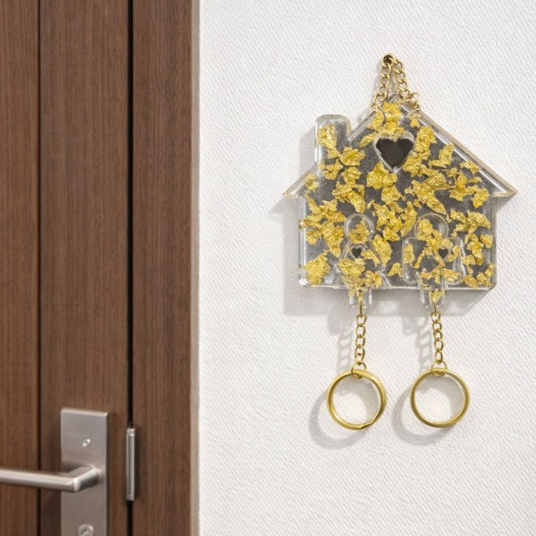 Epoksi Ev Anahtarlık Kalıbı Evli Çift Anahtarlık Kalıbı Duvar Ev Anahtarlık Kalıbı Silikon 11.5x9.6cm