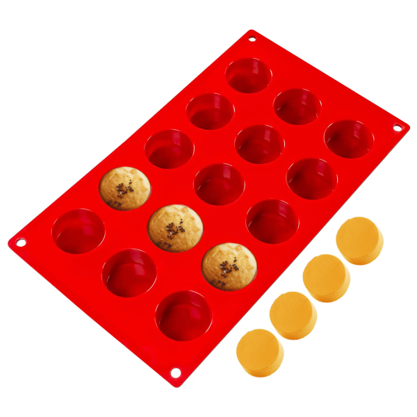 Epoksi Yuvarlak Daire Kalıbı Yuvarlak Kek Kalıbı Çoklu Yuvarlak Çikolata Kalıbı Silikon 4x4x2cm