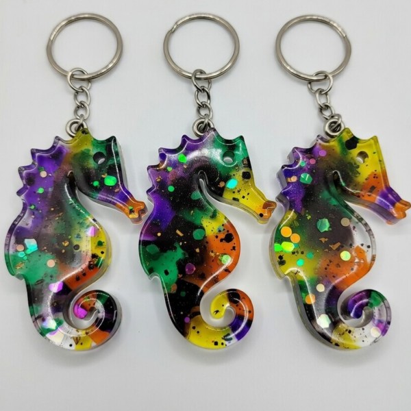 Epoksi Çoklu Deniz Atı Kalıbı Deniz Atı Anahtarlık Kalıbı Silikon 4.5x2.1cm